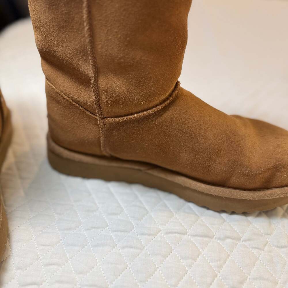 UGG Constantine Chestnut Suede Sheepskin Lined Boots Size 9 - Picture 5 of 10